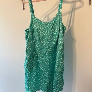 Torrid Green Floral Romper Style